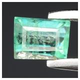 0.36ct 4.5x3.5mm Baguette Natural Bluish Green Eme