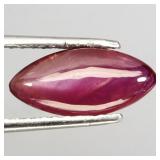 Marquise Cab Natural Red Ruby Mozambique 3.39 Ct 1