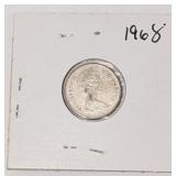 Silver 1968 Canada 10ï¿½ Coin