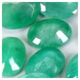 Oval Cut Natural Unheated Green Emerald Zambia 8pc