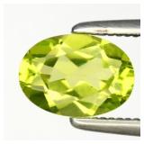 0.80ct 7x5mm VS Oval Natural Green Peridot - Untre