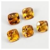 Cushion Cut Natural Unheated Yellow Citrine Brazil