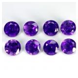 Round Cut Natural Top Rich Purple Amethyst Uruguay