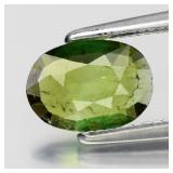 0.74ct 8x5.8mm Oval Natural Green Tourmaline - Unh