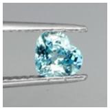 Heart Cut Natural Heated Top Seafoam Blue Zircon C