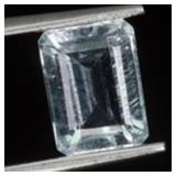 Emerald Cut Natural Unheated Top Green Blue Aquama