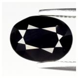 1.28ct 7.5x5.7mm VS Oval Natural Dark Blue Spinel