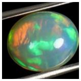 Oval AAA Floral Flash Play Of Color Crystal Fire O