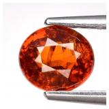 1.25ct 6.3x5.5mm Oval Natural Orange Spessartite G