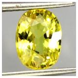 Oval Cut Natural Yellow Sapphire Australia 1.60ct