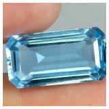 Emerald Cut Natural Top Swiss Blue Topaz Africa 7.