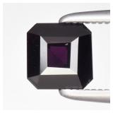 0.80ct 5x5mm VS Octagon Natural Deep Purple Spinel