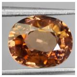 Oval Cut Natural Unheated Top Orange Zircon Tanzan