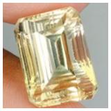 Octagon Concave Cut Natural Top Yellow Citrine 12.