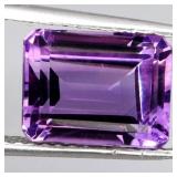 Emerald Cut 100% Natural Top Rich Purple Amethyst