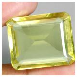 Octagon Cut Natural Unheated Lemon Quartz Brazil 2