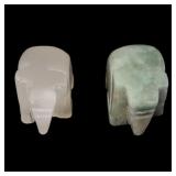 Pair 2pcs 53.49ct 16x14mm Elephant Carving Natural