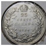 Canada 25 Cent 1936