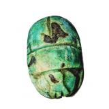 Ancient Egyptian Turquoise Faience Scarab Amulet