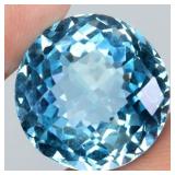 Round Cut Natural Top Swiss Blue Topaz Africa 8.65
