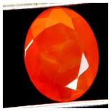 Oval Cut Natural Hot Rainbow Orange Opal Ethiopia