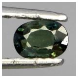 Oval Cut Natural Heated Only Green Blue Sapphire A
