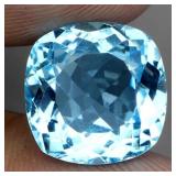 Cushion Cut Natural Swiss Blue Topaz Africa 8.34 C
