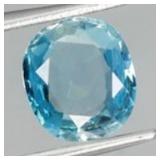 Oval Cut Natural Heated Seafoam Blue Zircon Cambod
