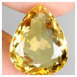 Pear Cut Natural Unheated Top Yellow Citrine Brazi