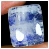 Octagon Natural White With Fire Blue Luster Moonst