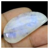 Fancy Natural White With Fire Blue Luster Moonston