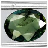 Oval Cut Natural Heated Only Blue Green Sapphire A