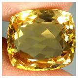 Antique Cut Natural Unheated Top Rich Yellow Citri