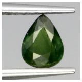 Pear Cut Natural Heated Only Green Sapphire Austra
