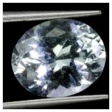 Oval Cut Natural Unheated Top Green Blue Aquamarin