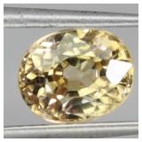 Oval Cut Natural Unheated Top Champagne Zircon Tan