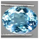 Oval Cut Natural Top Sky Blue Topaz Africa 8.90 Ct