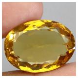 Oval Cut Natural Unheated Top Rich Yellow Citrine