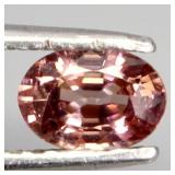 Oval Cut Natural Unheated Top Pinkish Orange Zirco