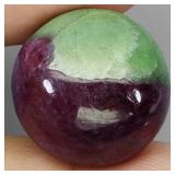 Round Cab Natural Unheated Multi Color Ruby In Zoi
