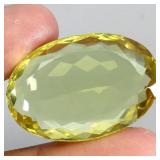 Oval Cut Natural Unheated Top Yellow Lemon Quartz