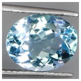 Oval Cut Natural Top Sky Blue Topaz Africa 7.12 Ct