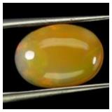 Oval Cab AAA Floral Flash Play Of Color Crystal Fi