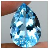 Pear Cut Natural Top Swiss Blue Topaz Africa 6.07