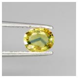 Oval Cut Natural Top Green Yellow Sapphire Austral