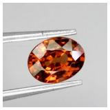 Oval Cut Natural Unheated Top Rich Orange Zircon T