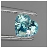 Heart Cut Natural Heated Top Seafoam Blue Zircon C