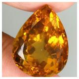 Pear Cut Natural Unheated Top Orangey Yellow Citri
