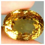 Oval Cut Natural Unheated Top Rich Yellow Citrine