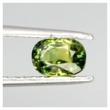 Oval Cut Natural Heated Top Yellow Green Sapphire